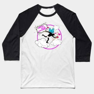 Valentine's Day Lovers Cupid Cartoon | Pink & Red Comic Book Style Baseball T-Shirt